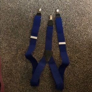 Men’s y-back suspenders royal blue